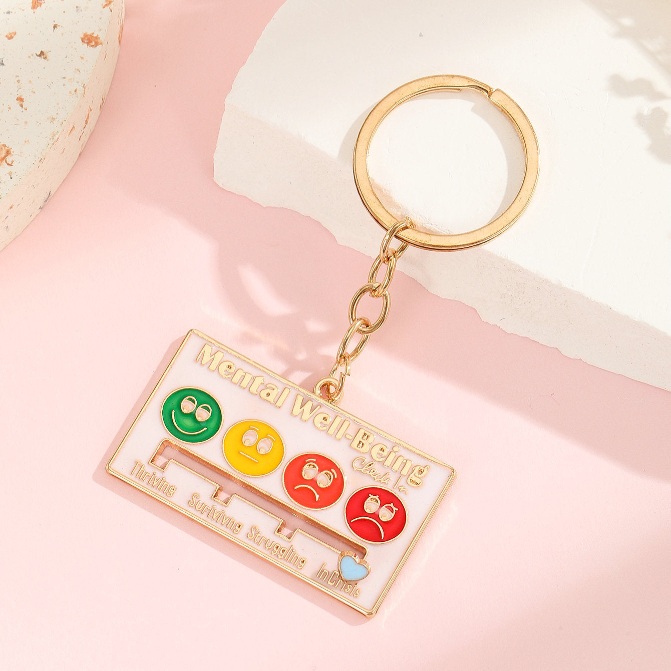 Wholesale Movable Battery Power Girl Rainbow Zinc Alloy Keychains